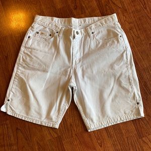 Women’s white jean shorts, size 14